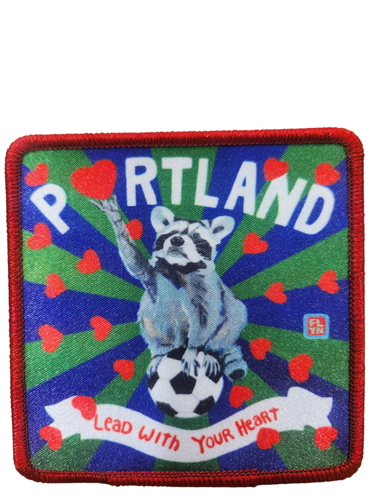 PORTLAND "Lead with Your Heart" Raccoon Patch patch FLYNhats