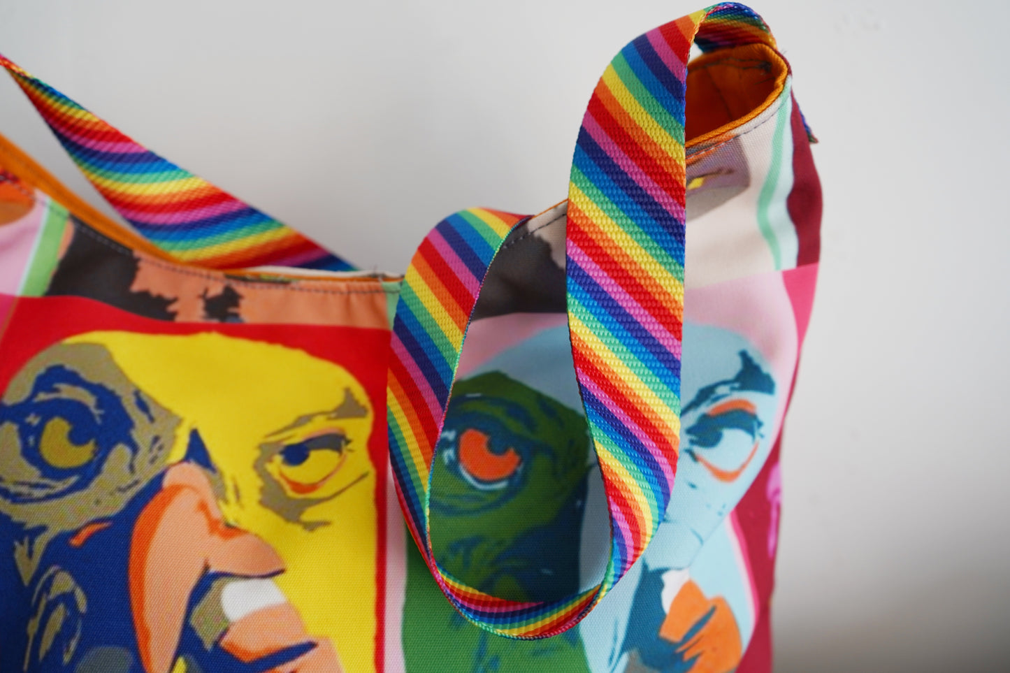 Seagull with Cig Rainbow Strap 2 accessory bag Flyn_Costello_Art