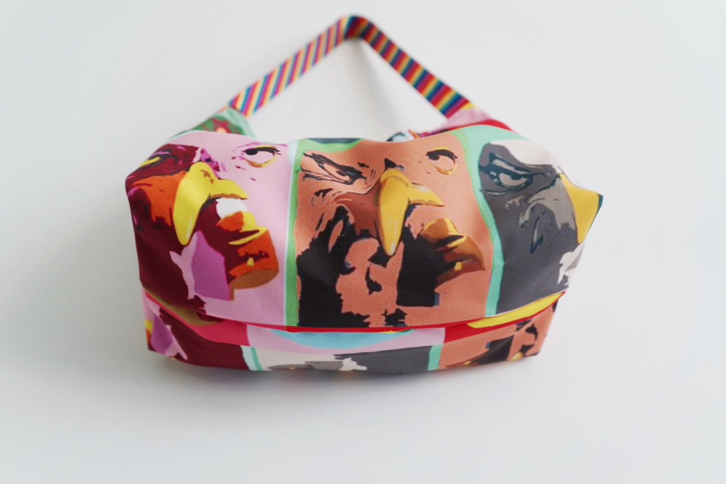 Seagull with Cig Rainbow Strap 4 accessory bag Flyn_Costello_Art
