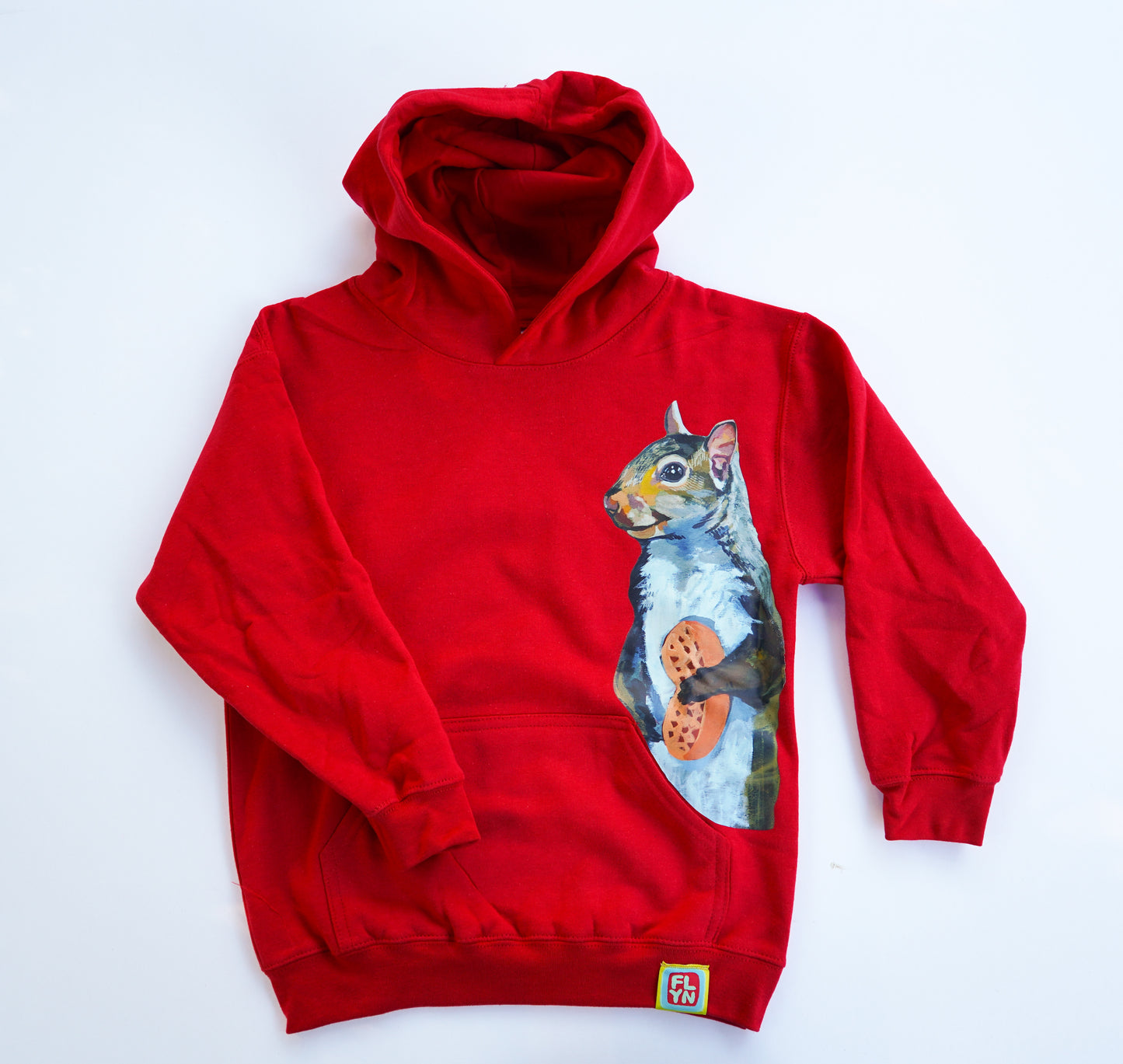 Peanut Squirrel Red Youth Sweatshirt Hoodie FlynHats