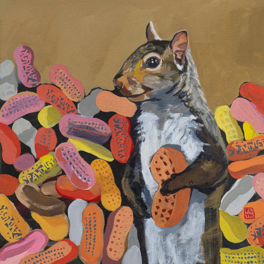 Peanut Squirrel Card postcards FlynHats