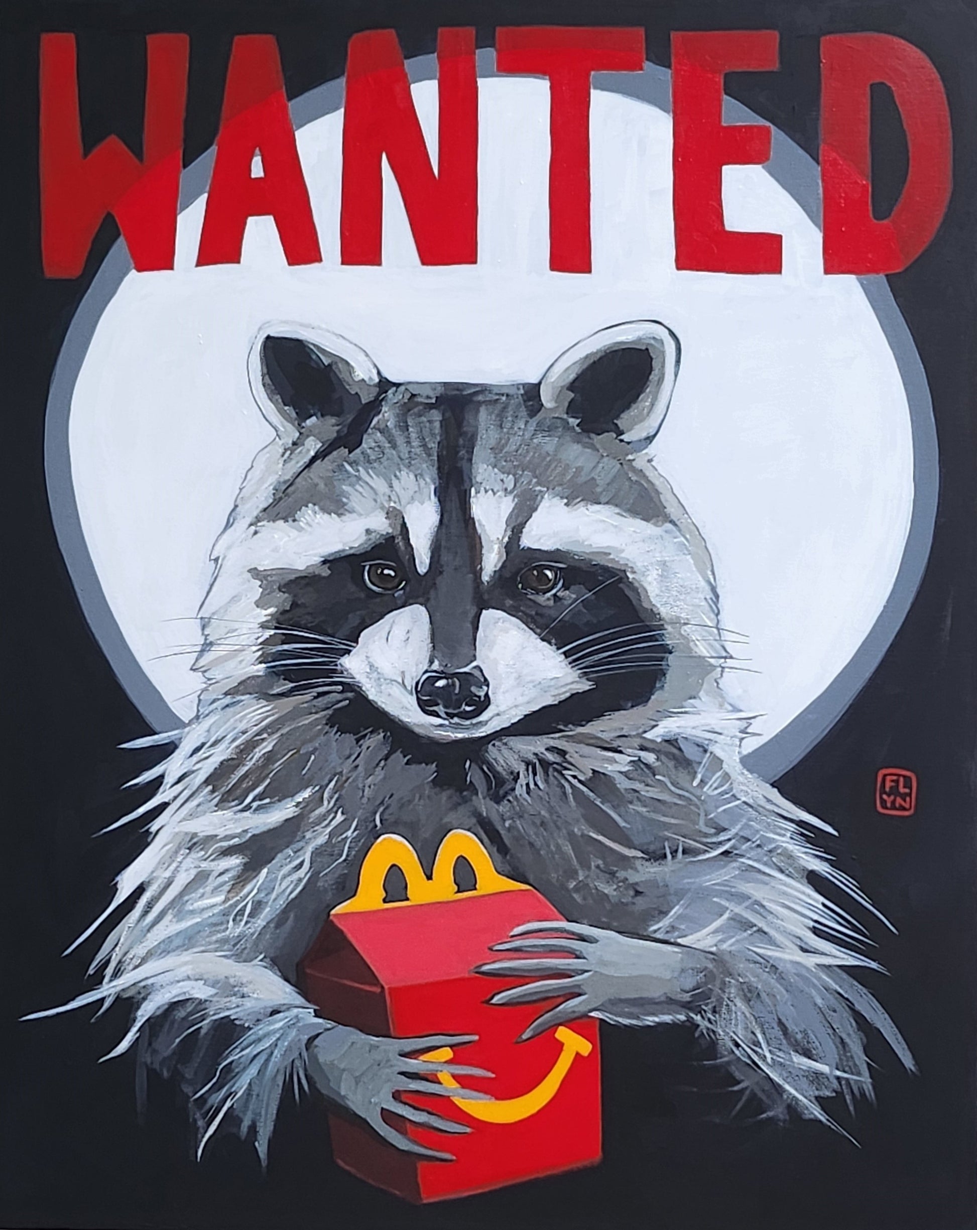 Large WANTED print Prints Flyn_Costello_Art