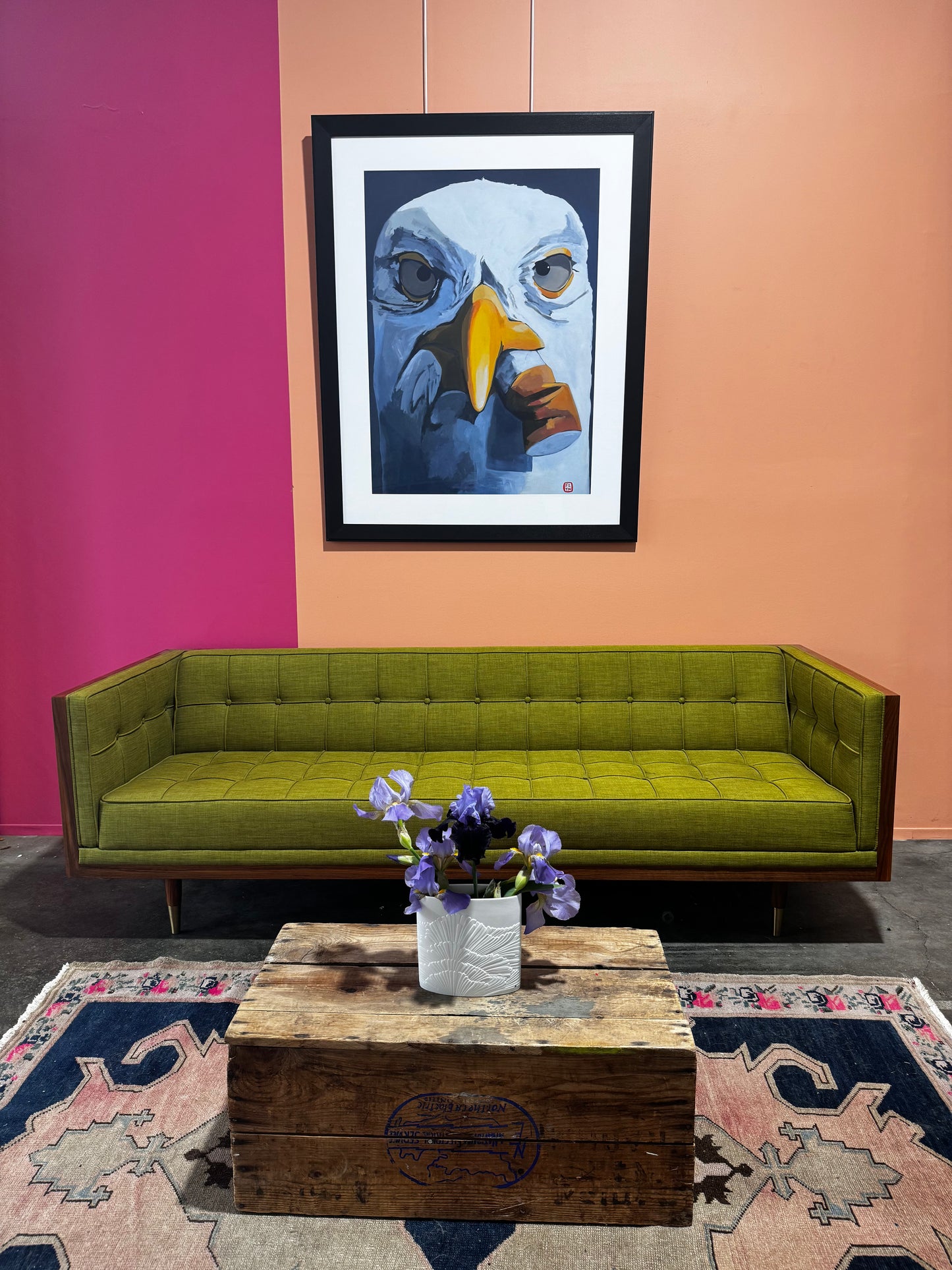 Large Seagull with Cig Print Prints FlynHats