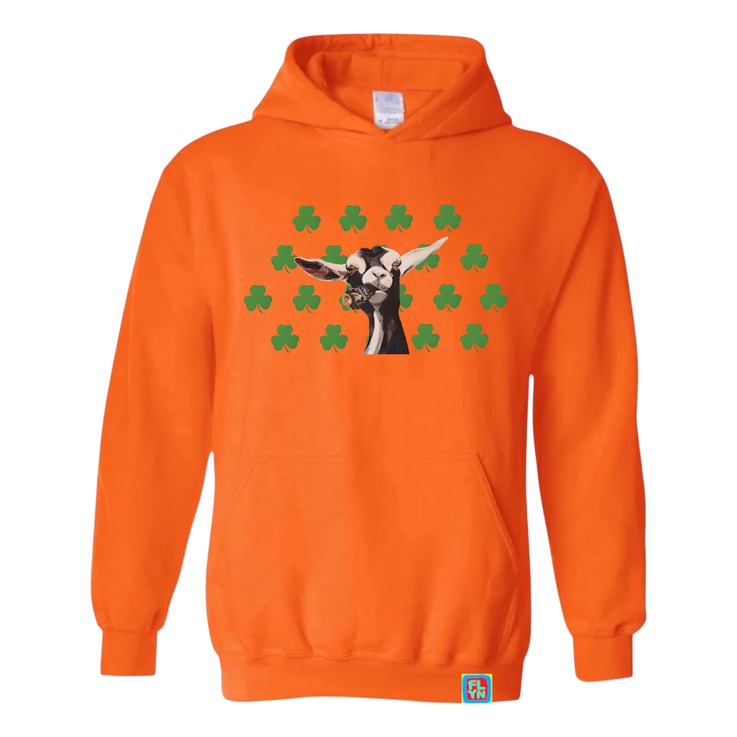 Can Crusher Goat Hoodie FlynHats S NEON ORANGE
