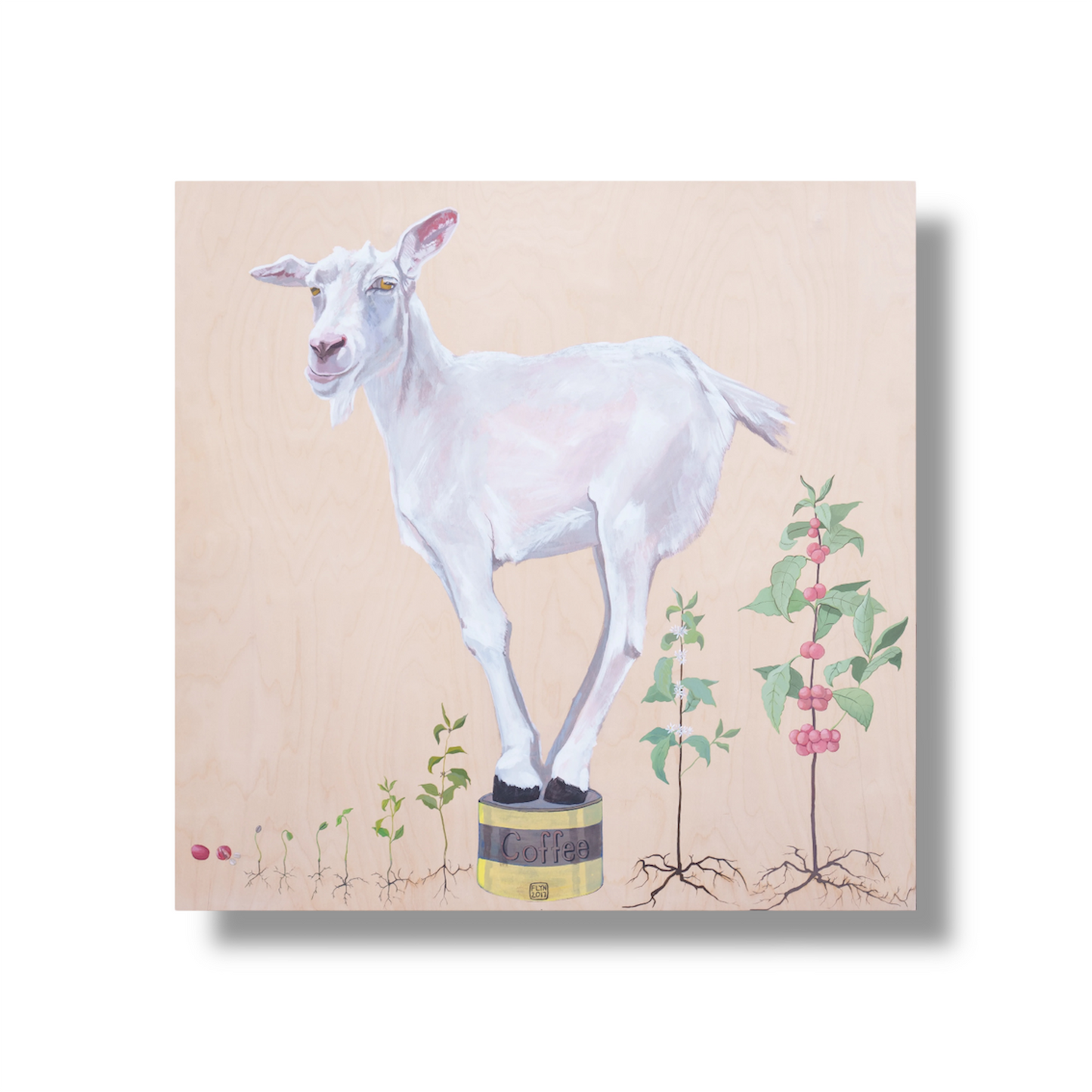 The Discoverer Goat Sticker Stickers FlynHats