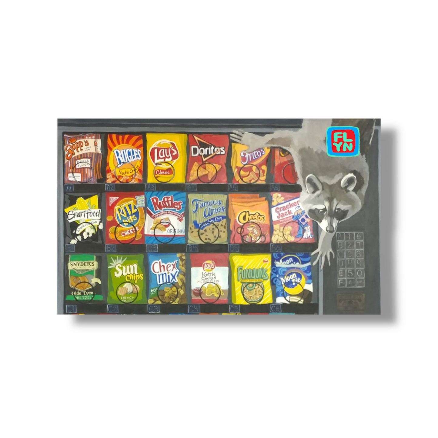 Vending Machine Raccoon Sticker Stickers FlynHats