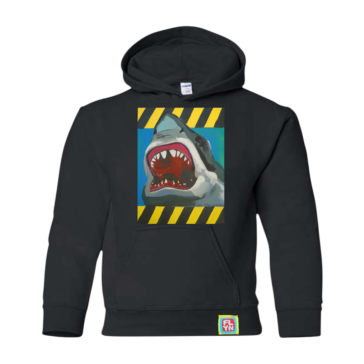 They're HERE Black Youth Hoodie FlynHats