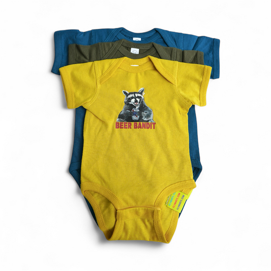 Beer Bandit Baby Onesies FlynHats