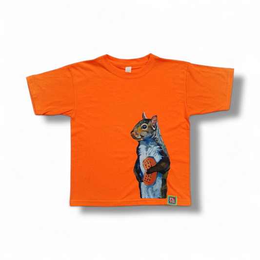 Peanut Squirrel Orange Youth Tshirt FlynHats