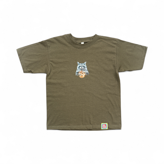Cinnabun Bandit Olive Youth Tshirt FlynHats