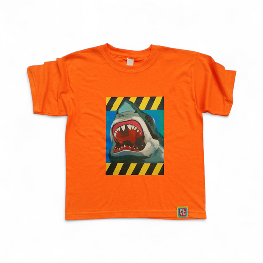 Shark Youth Orange Tshirts FlynHats