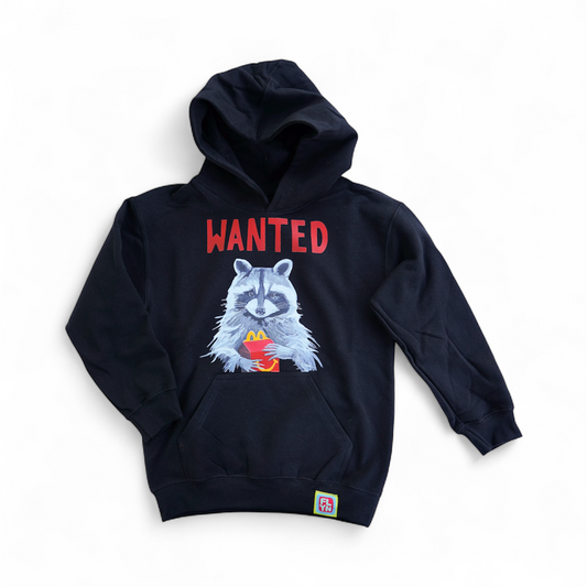 Wanted Black Youth Sweatshirt Hoodie FlynHats