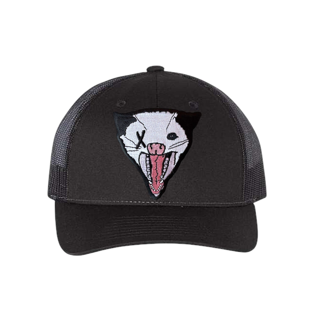 Not Dead Yet Opossum Trucker Hat Hats Flyn Hats Black Large