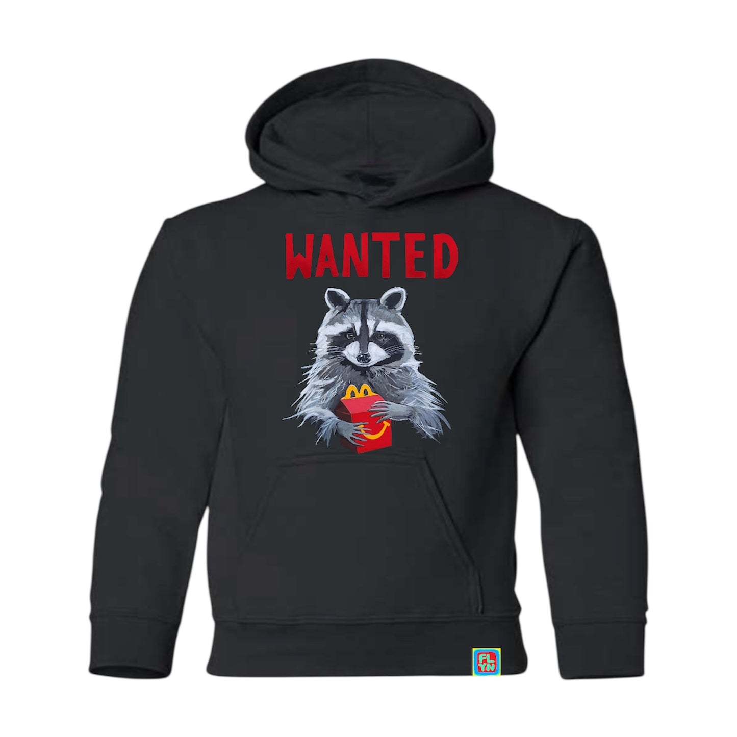 WANTED Black Youth Hoodie FlynHats