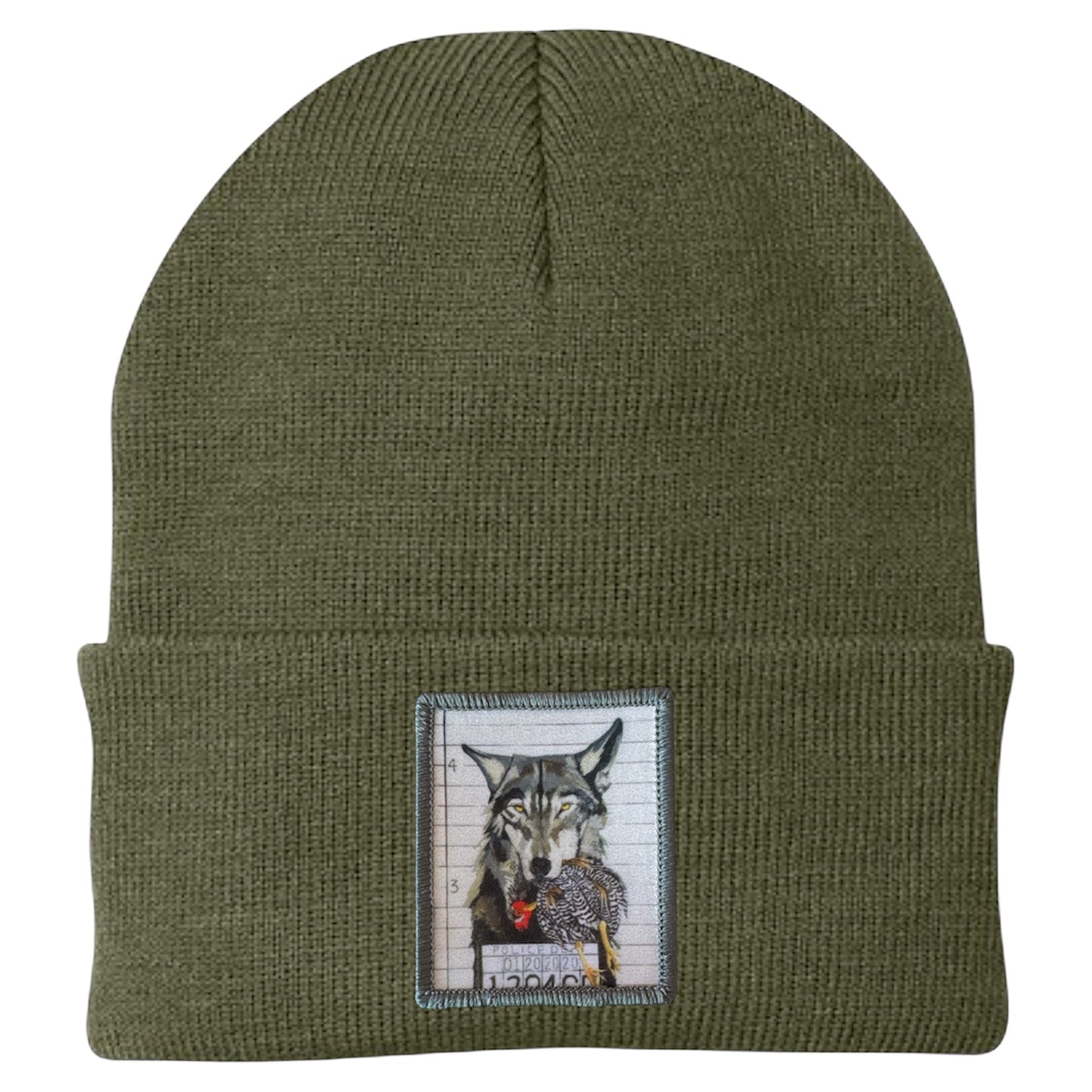The Usual Suspects: Wolf Beanie Hats Flyn Costello Olive