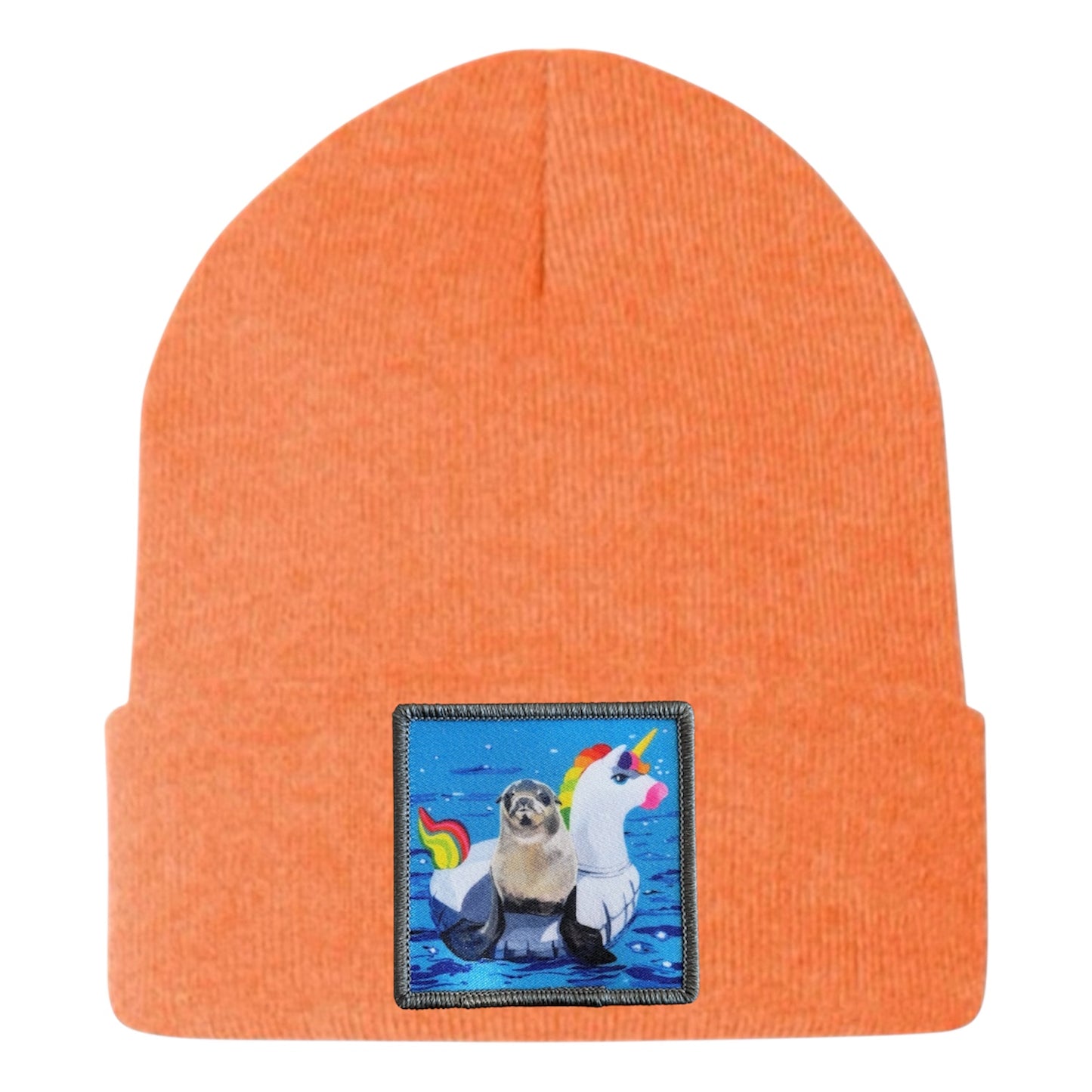 Unicorn Drifter Sea Lion Beanie Hats Flyn Costello Heather Orange