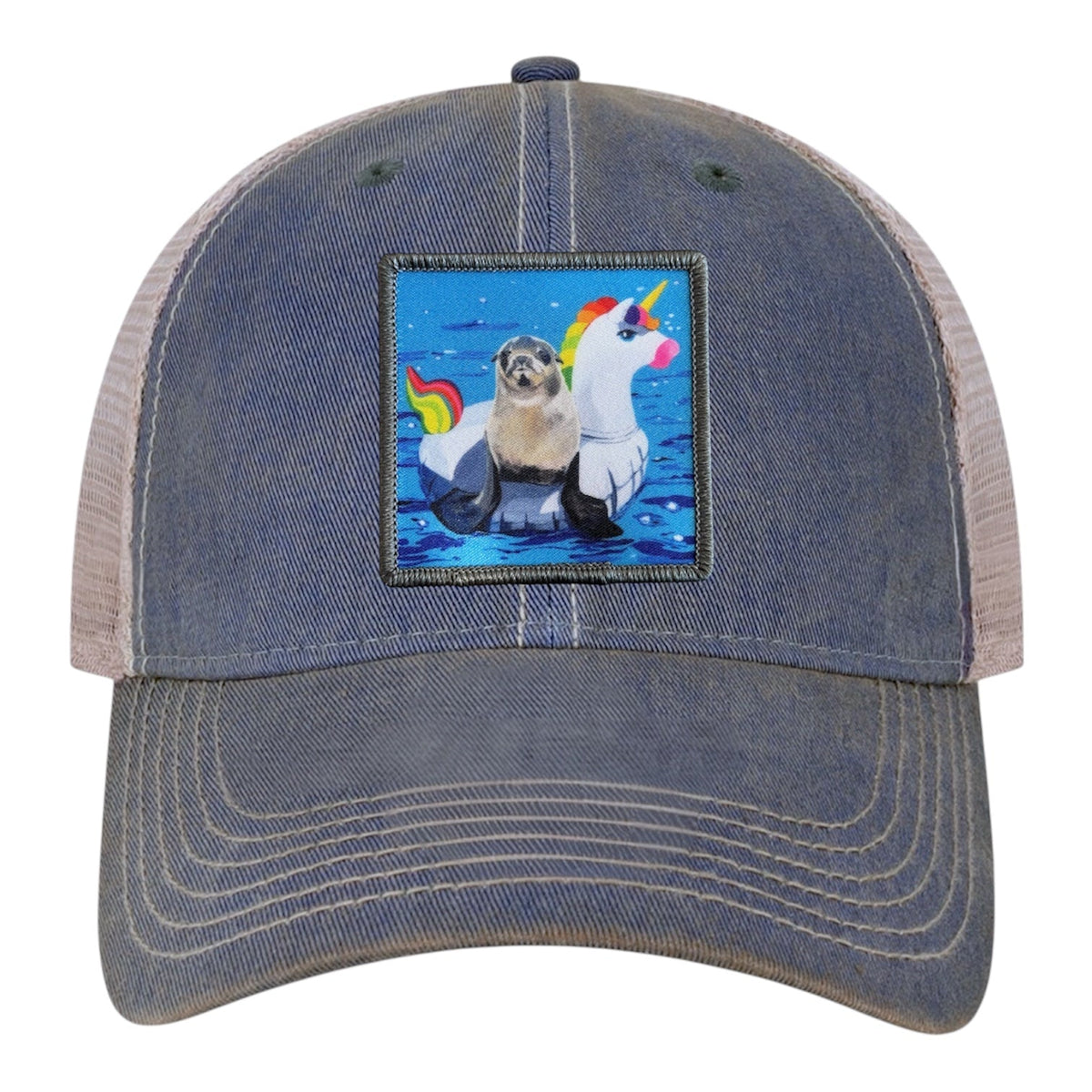 Unicorn Drifter Trucker Hat Hats FlynHats Navy/Khaki
