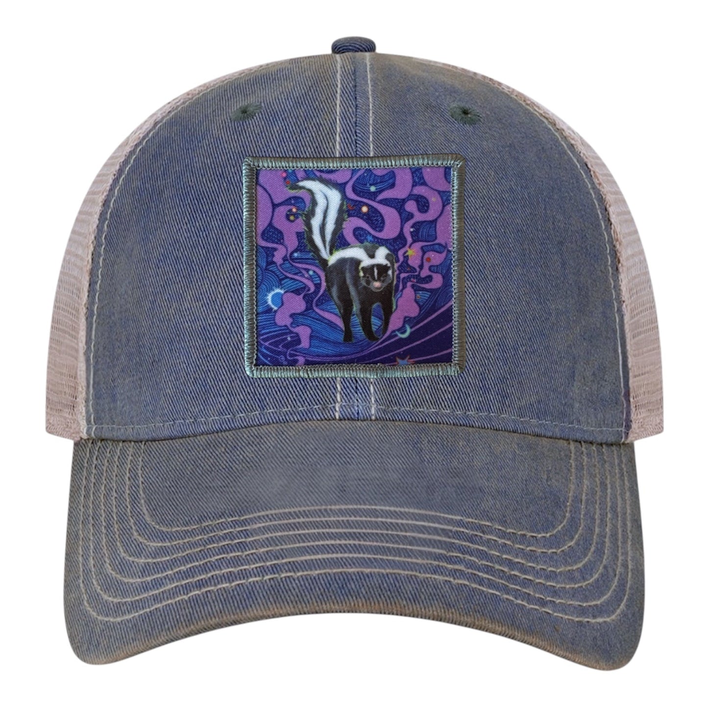 Skunky Haze Trucker Hat Hats FlynHats Navy/Khaki