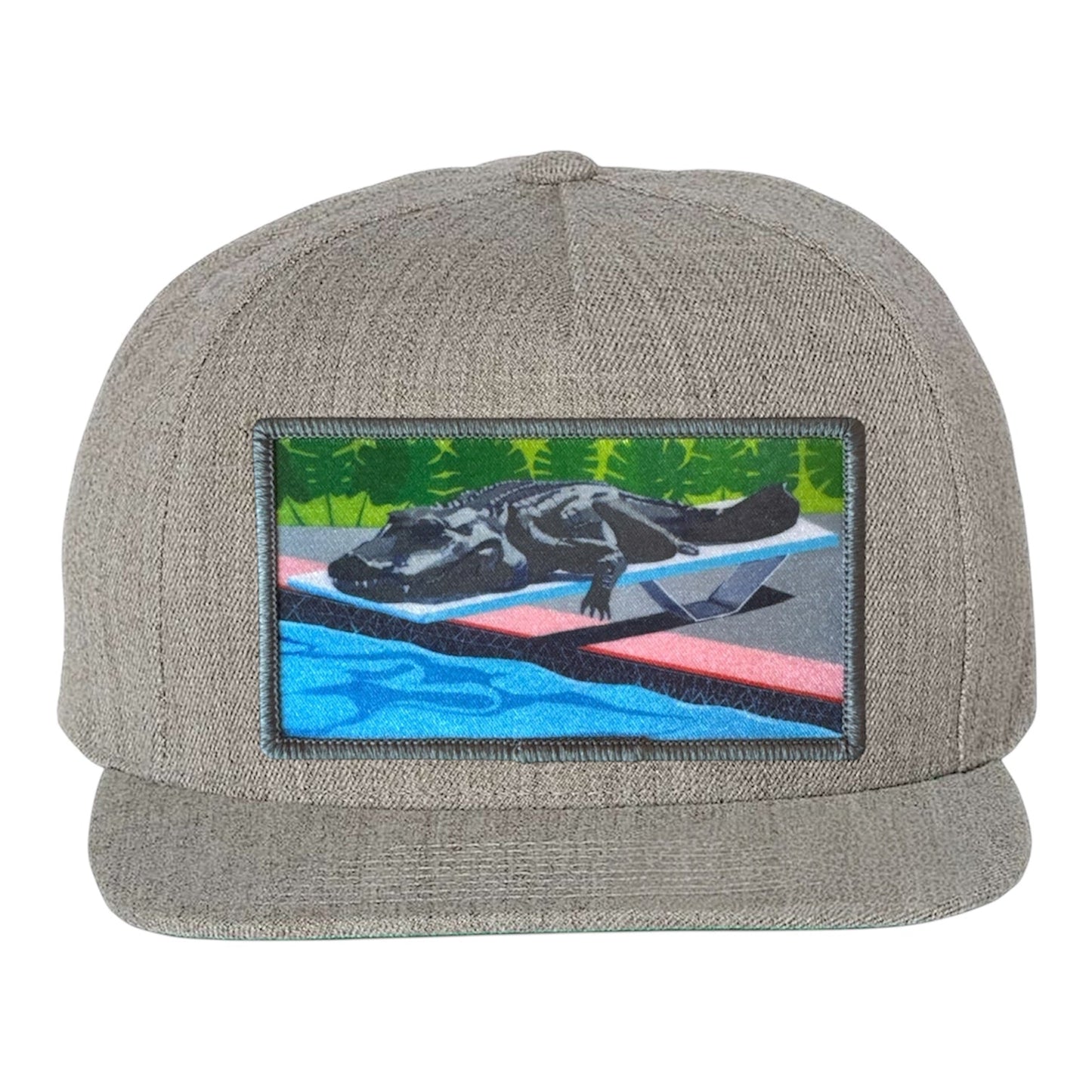 Pool Party Canceled Snapback Cap Hats FlynHats Heather Grey