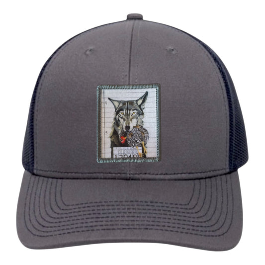 The Usual Suspects: Wolf Trucker Hat Hats FlynHats Charcoal/Navy
