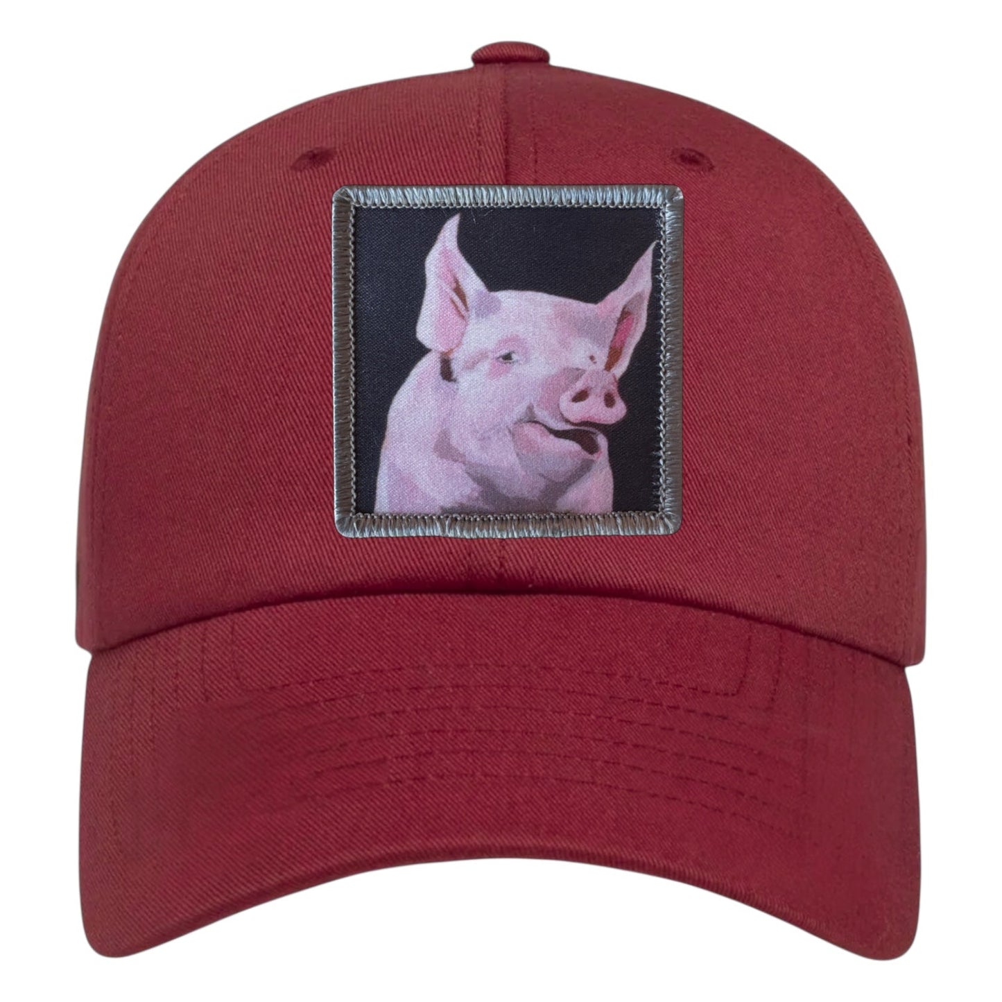 Piggie Dad Hat Hats FlynHats Eco-Washed Rose