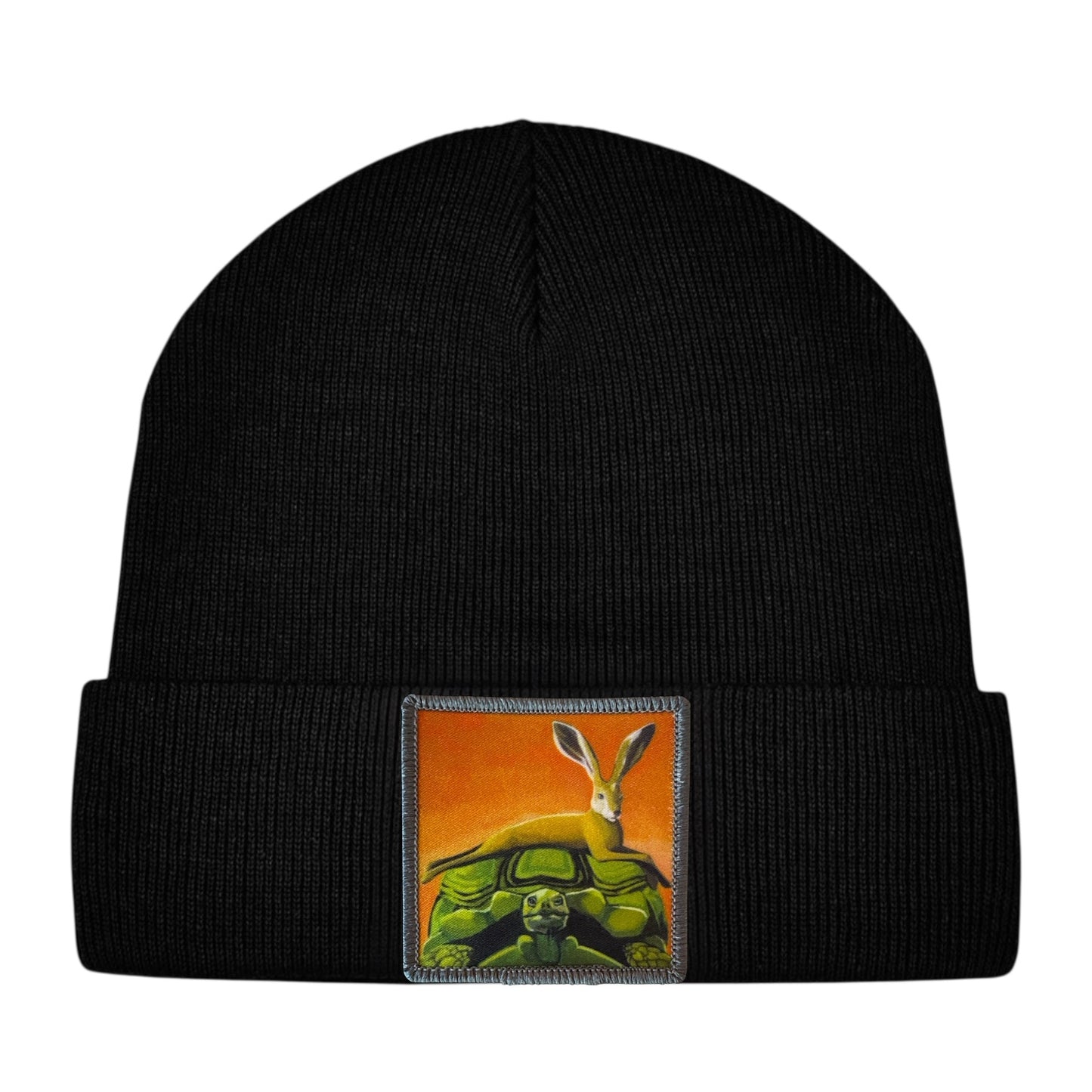 Tortoise by a Hare Toddler Beanie FLYNhats Black