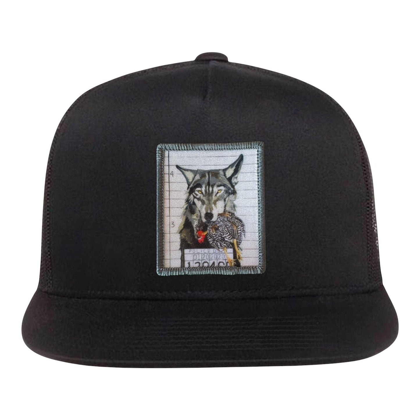 The Usual Suspects: Wolf 5 Panel Cap Hats FlynHats Black