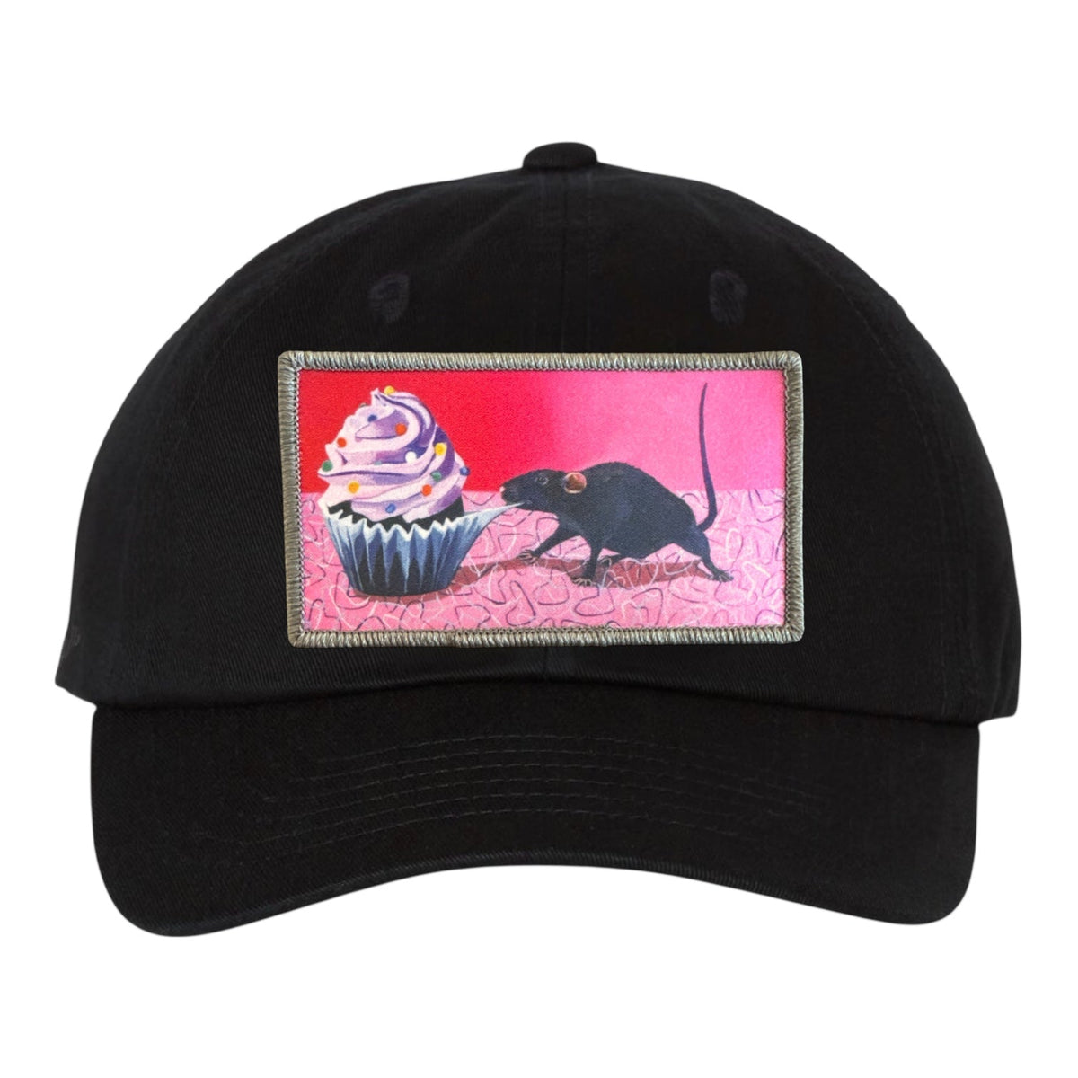 Rats Got My Cake Dad Hat Hats FlynHats Eco-Washed Black