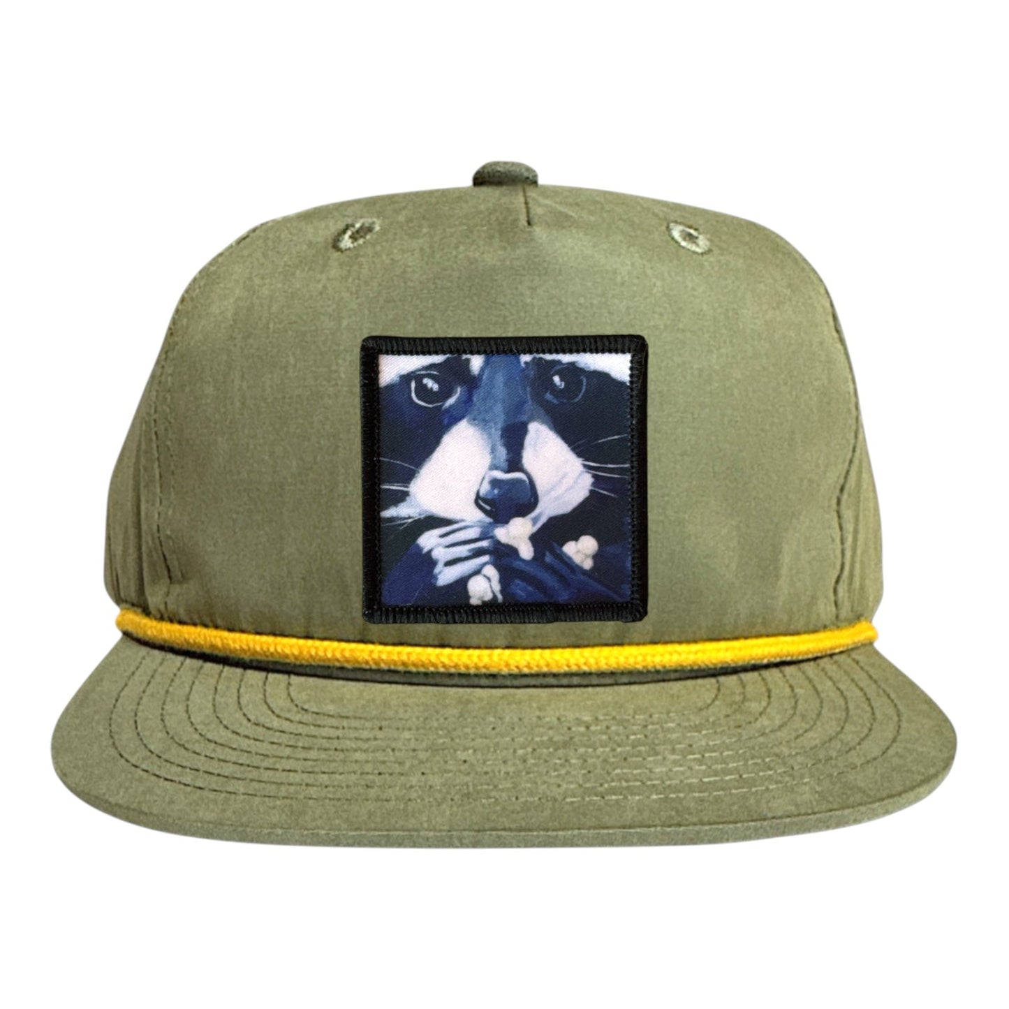 Raccoon Pop Rope Cap Hats FlynHats Loden/Gold
