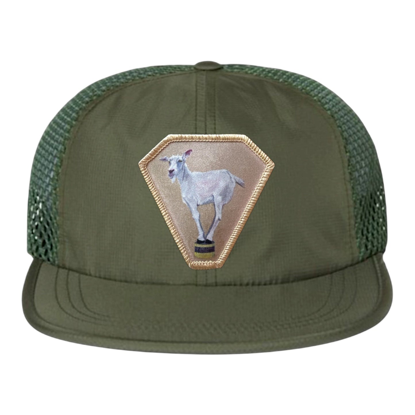 Diamond Goat Wideset Mesh Cap Hats FlynHats Olive