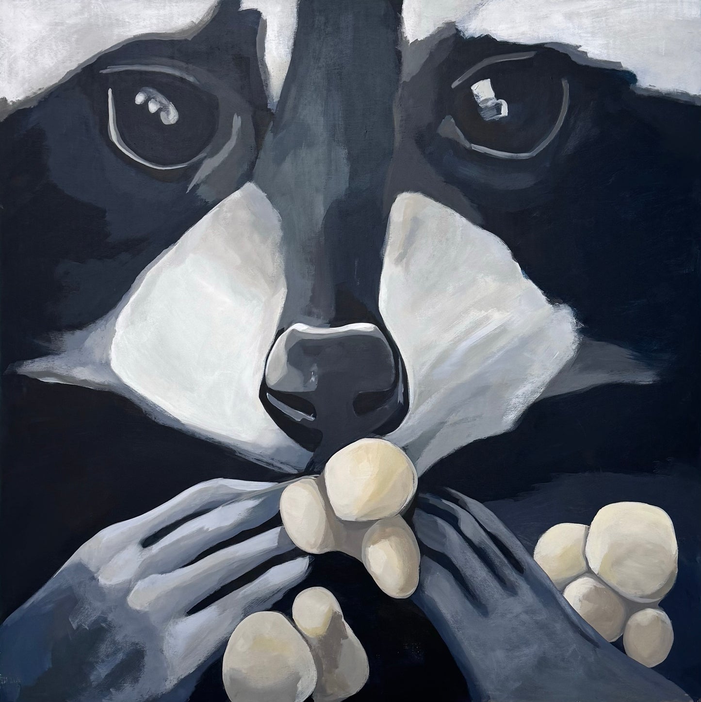 Raccoon Pop Large Print Prints Flyn_Costello_Art 28"x28"