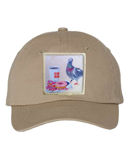 Tan Kids Hat Hats FlynHats Pigeons Run on Donuts