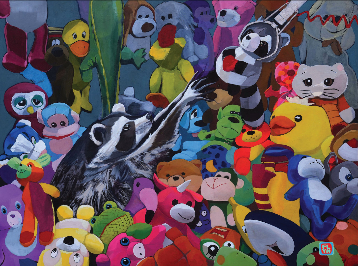 TRUE LOVE Raccoon Print Prints Flyn_Costello_Art