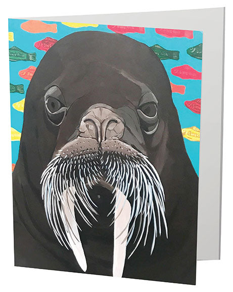Walrus Dreamin' Greeting Card Flyn_Costello_Art