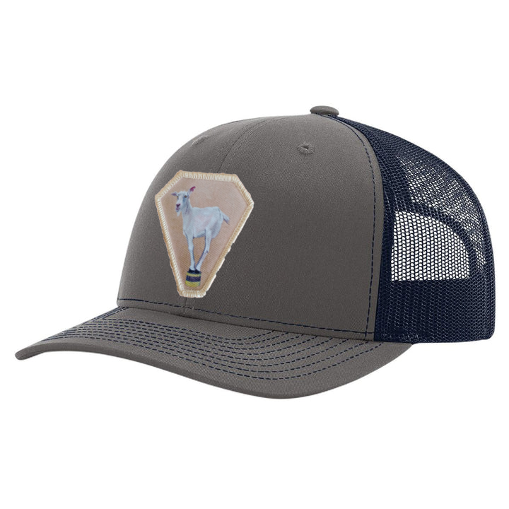 Charcoal/ Navy Trucker Hats Flyn Costello Diamond Goat