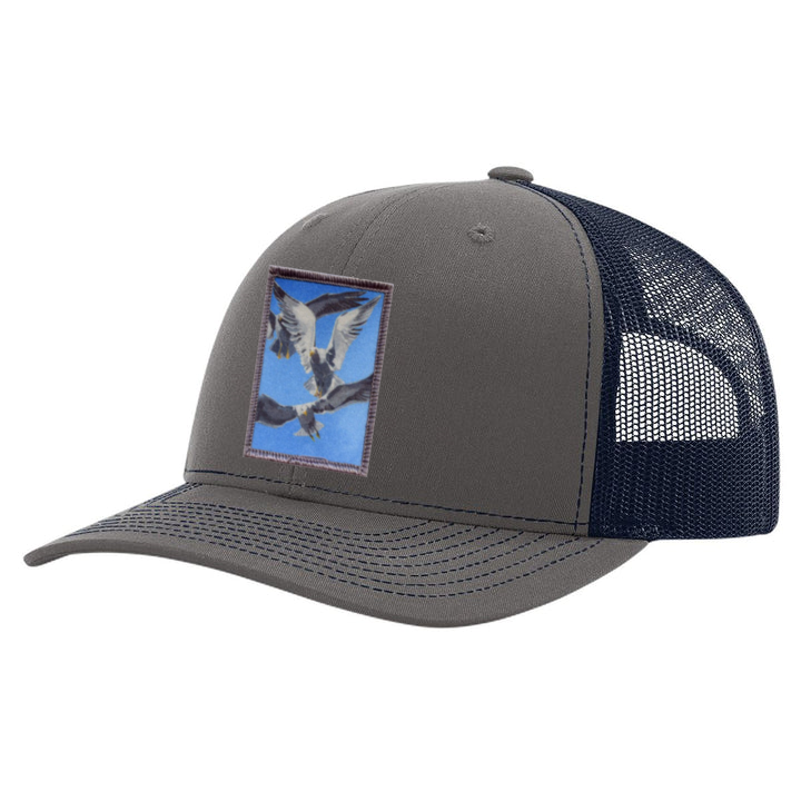 Charcoal/ Navy Trucker Hats Flyn Costello Flock Of Gulls