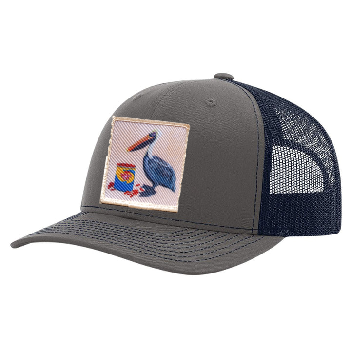 Charcoal/ Navy Trucker Hats Flyn Costello Gone Fishin'