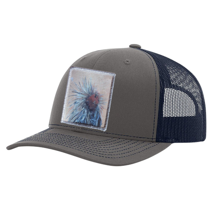 Charcoal/ Navy Trucker Hats Flyn Costello Porcupine