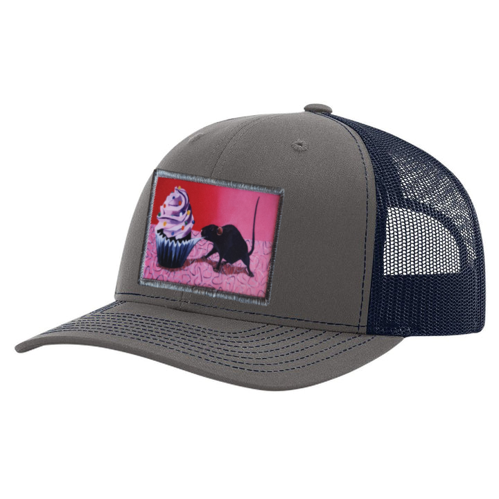 Charcoal/ Navy Trucker Hats Flyn Costello Rats Got My Cake