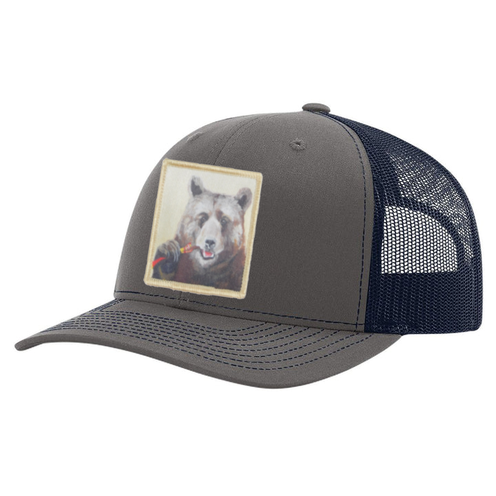 Charcoal/ Navy Trucker Hats Flyn Costello Slim Jim
