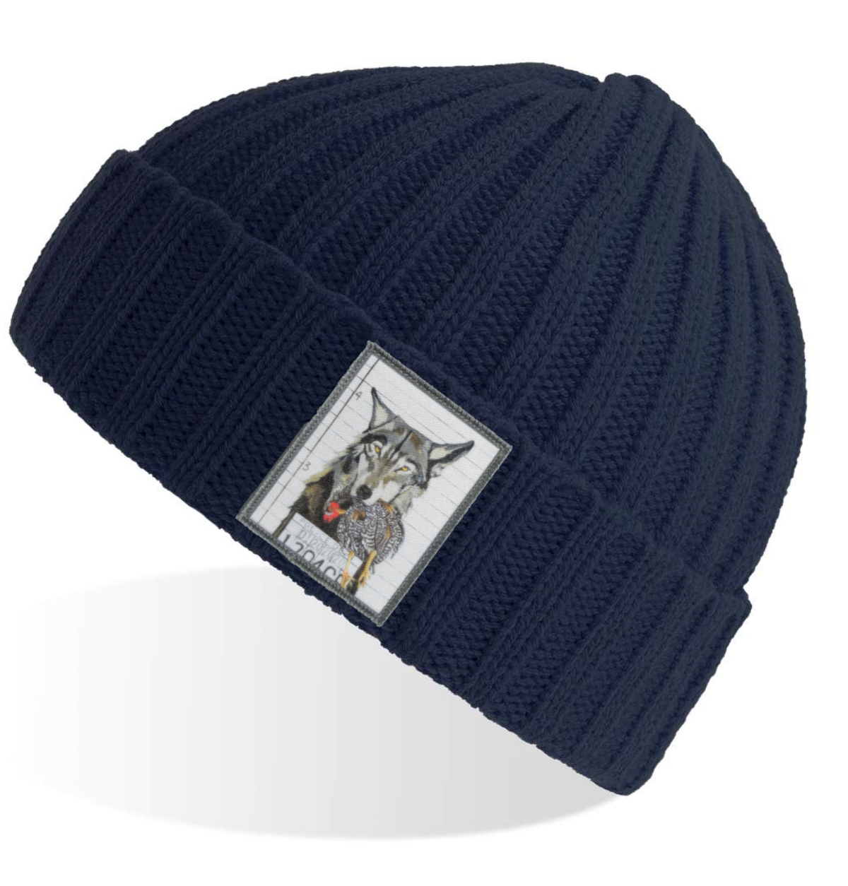The Usual Suspects: Wolf Sustainable Cable Knit Beanie - Navy