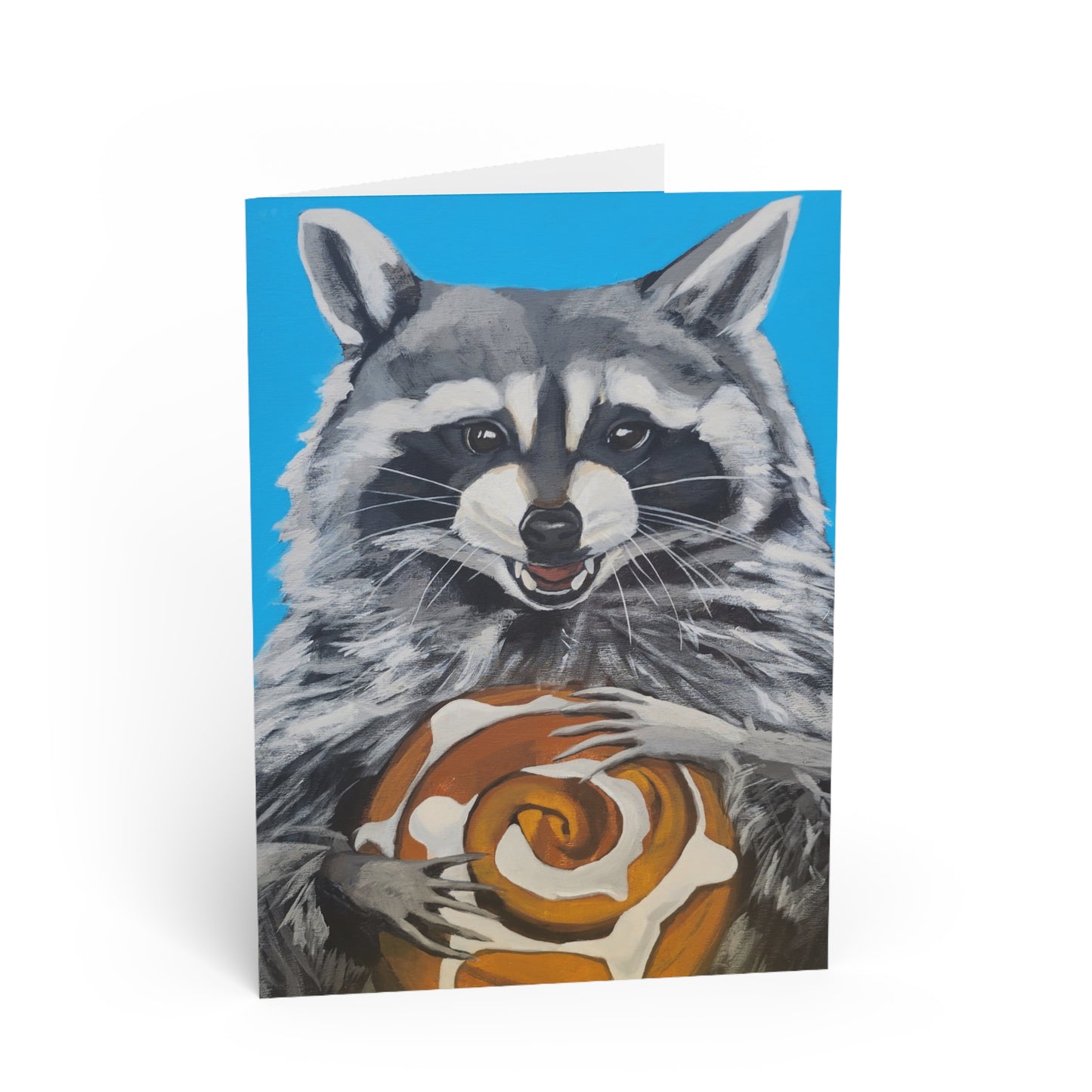 Cinnabun Bandit Greeting Card Flyn_Costello_Art
