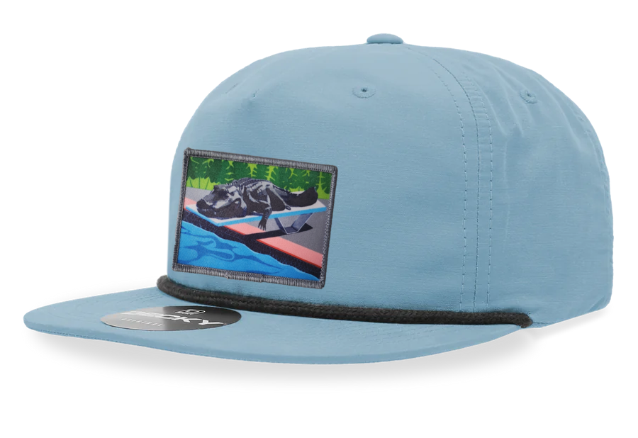 Sky/Black Rope Cap Hats FlynHats Pool Party Canceled