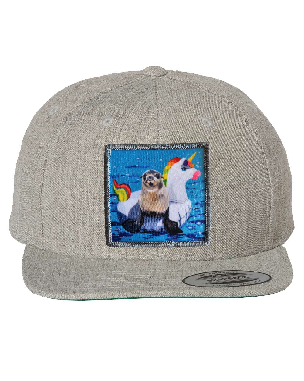 Heather Grey Snapback Hats Flyn Costello Unicorn Drifter