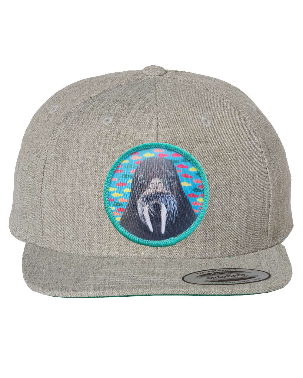 Heather Grey Snapback Hats Flyn Costello Walrus Dreams