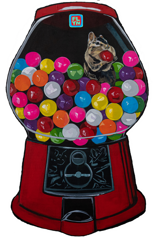 I'm in Guys! Gumball Machine Sticker Stickers FlynHats 3"x2"