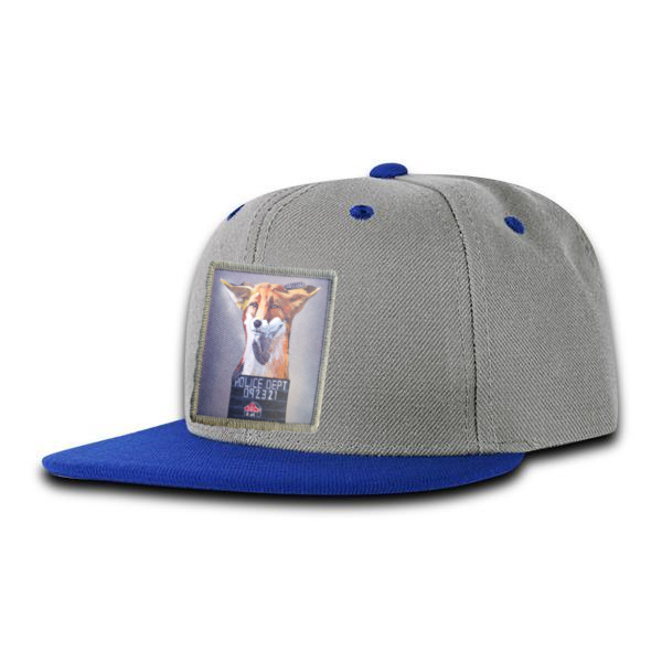 Kids Grey/Blue Trucker Hats FlynHats The Ususal Suspects: Fox