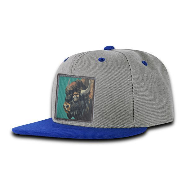 Kids Grey/Blue Trucker Hats FlynHats