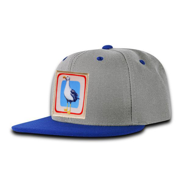 Kids Grey/Blue Trucker Hats FlynHats Seagull