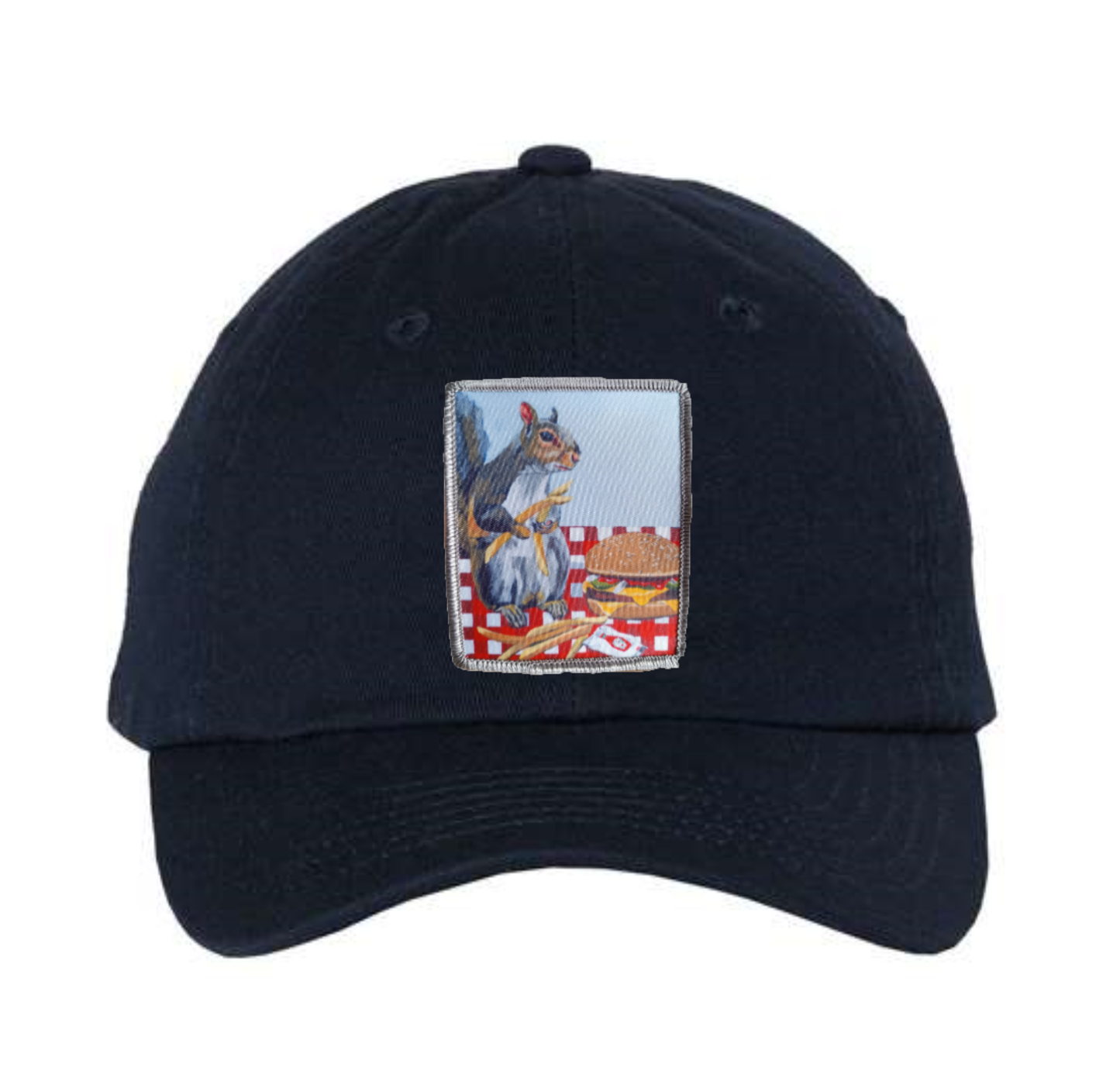 Kids Soft Navy Hat Hats FlynHats Squirrel Burger